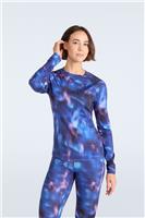 Womens Animal Piste Stretch Printed Baselayer Top In Dark Purple - 8 - 8 Regular