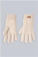 Animal Womens Becky Sherpa Lined Glove Warm & Cosy In Light Beige - One Size