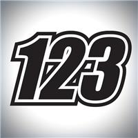 3 x Custom Race Numbers Vinyl Stickers Dirt Bike Motocross Trials Decals