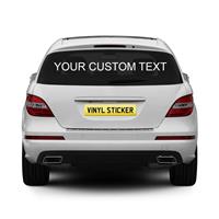 2 x Personalised Rear Window Car Stickers Custom Vinyl Name Lettering Decals