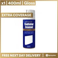 x1 Rust-Oleum Ultra-Tough Radiator Enamel Aerosol Spray Paint 400ml White Gloss