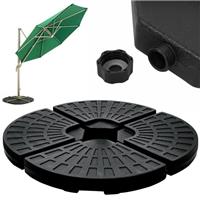 4 X Black Garden Patio Cantilever Umbrella Banana Parasol Base Weights Stand