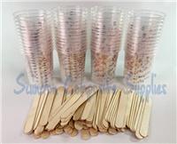 50 X Resin / Paint Mixing Cups ,100 mixing sticks,