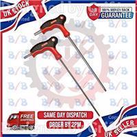 T BAR TYPE HANDLE HEX ALLEN KEY SET BALL POINT ENDED EXTRA LONG HANDLE 4MM 5MM