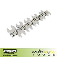 Siegen Spanner Set Drive Crows Foot Open End Wrench 10pc 3/8" 10-19mm