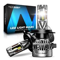 NOVSIGHT H4 9003 LED Headlight Bulbs 130W 36000LM 2-Sided White Kit Hi/Low Beam