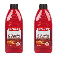 Carlube 2 Stroke Motor Cycle Bike Engine Oil Treatment 1 Litre Ltr Xst011 x2