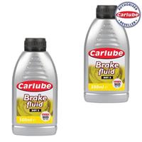 Carlube Brake Fluid DOT 3 - 500ml x 2