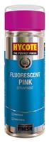 2x Hycote Fluorescent Pink Fast Drying Aerosol Spray Paint 400ml XUK471 Metal