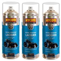 3x Hycote Clear Fast Drying Lacquer Spray Paint 400ml XUK435 Petrol Resistant