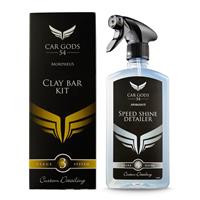 Car Gods Clay Bar & Spray Lubricant Detailing Kit Quick Shine Detailer - 500ml