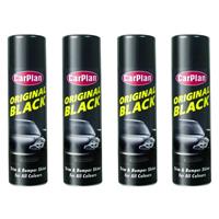 CarPlan Original Black Trim And Bumper Shine For All PVC Clean Wash - 500ml x 4