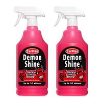 Carplan Demon Shine Spray On Shine Car Wax Polish Spray & Wipe 1L 1 Litre x2