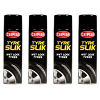 CarPlan Tyre Slik Wet Look Tyres - 500ml x 4