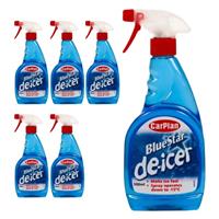 CarPlan Car Windscreen Winter De-Icer Anti Freeze Trigger Spray 500ml x6