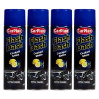 CarPlan Flash Dash Satin Finish Cockpit Shine- 500ml Citrus x 4