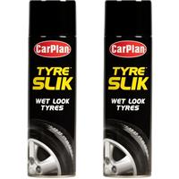 CarPlan Tyre Slik Wet Look Tyres - 500ml x 2