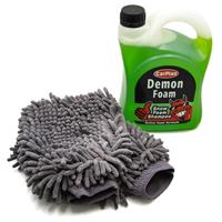 CarPlan Demon Wash Snow Foam Shampoo - 2L with Microfiber Car Wash Mitt X 2