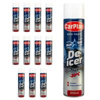 CarPlan Blue Star De-Icer Car Windscreen Aerosol Spray Car Ice Melt 600ml x12
