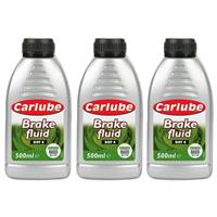 CarPlan BFL050 Brake & Clutch Fluid Dot 4 FMVSS 116 DOT 4 SAE J1704 500ml x3