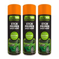 Autotek Etch Primer Multi-Purpose Aerosol Spray Paint 500ml x3