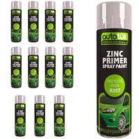 AutoTek Zinc Primer Multi-Purpose Aerosol Spray Paint 500ml x12