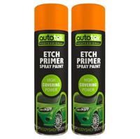 Autotek Etch Primer Multi-Purpose Aerosol Spray Paint 500ml x2