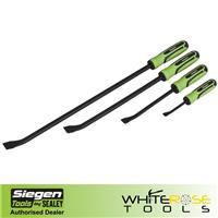 Siegen Pry Bar Heavy Duty Angled Lever Set Hammer Cap Wrecking Crowbar 4pc