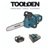 Makita DUC357RT 18V LXT 35cm Brushless Rear Handle Chainsaw With 1x 5.0Ah Batter