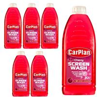 CarPlan Cherry Scented All Seasons Concentrated Screenwash Washer Fluid 1L x6