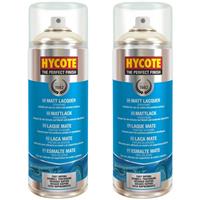 2x Hycote Matt Lacquer Fast Drying Aerosol Spray Paint 400ml XUK993 Car Metal