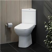 RAK Origin Corner Toilet Space Saving Soft Close Seat Cloakroom Close Coupled