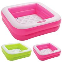 Intex Square Inflatable Paddling Swimming Pool 86cm Baby Toddler Bath Play 57L