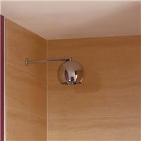 Bristan Rare Moon Shower Head with Straight Arm Chrome 200mm Round Solid Brass