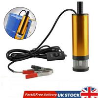 DC 12V 38mm Diesel Fuel Pump Transfer Pump Water Oil Fluid Refuelling Tool UK