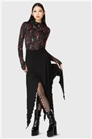 KILLSTAR Creeping Willow Midi Skirt In Black