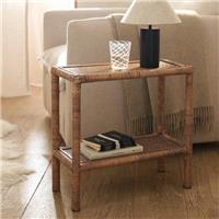 The White Company Woven Natural Rattan Cartmel Sofa Side Table Rustic Handmade: