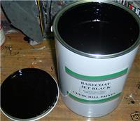1L Solid Jet Black Solvent Basecoat Car Paint READY FOR USE RFU Pre Thinned