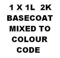 1 LT READY FOR USE RFU BASECOAT COLOUR MIXED TO CAR COLOUR CODE Pre Thinned