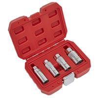 Sealey Spark Plug Socket Set 4 Piece 3/8 Square Drive Spark Plug Socket AK6556