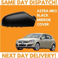 For Vauxhall Astra H 2004-2009 Wing Mirror Cover Black O/S Drivers Side Right
