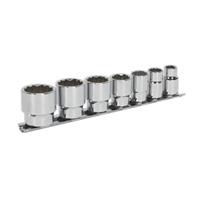 Sealey WallDrive Socket Set 7 Piece 3/8" Square Drive Whitworth Socket Set