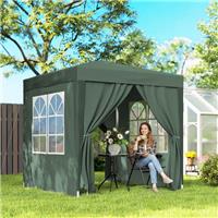 2m x 2m Garden Heavy Duty Pop Up Gazebo Marquee Party Tent Canopy Green