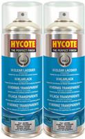 2x Hycote Clear Lacquer Spray Paint Aerosol Fast-Drying High Gloss Coating 400ML