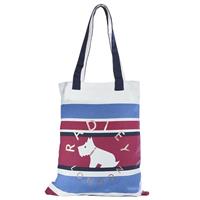 Radley Shopping Bag Tote Cotton Reusable Foldable Shopper Hampstead Red Blue