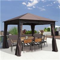 3m x 3m Garden Gazebo Metal Party Tent Patio Pavilion Marquee Canopy Outdoor New