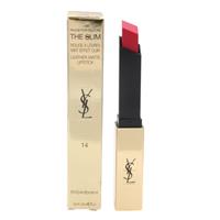 YSL Lipstick The Slim Leather Matte Rose Curieux Red Lipstick Yves Saint Laurent