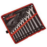 11 PIECE COMBINATION SPANNER SET AMTECH TOOLS STORAGE POUCH 6MM - 19MM K0400