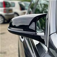2x Gloss Black Wing Mirror Cover Cap For BMW F20 F21 F22 F30 F31 F32 F36 X1 E84