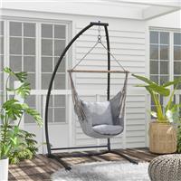 Hammock Chair Stand Metal Frame Hammock Stand for Indoor & Outdoor Use, Black